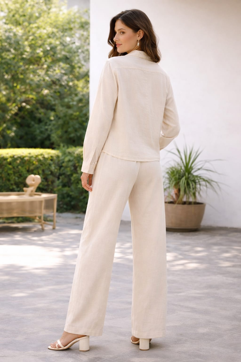 Ivory Bloom Rayon Co-Ord Set