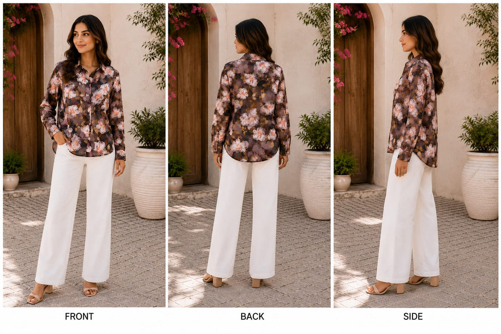 Autumn Bloom Printed Shirt