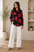 Midnight Rose Printed Shirt