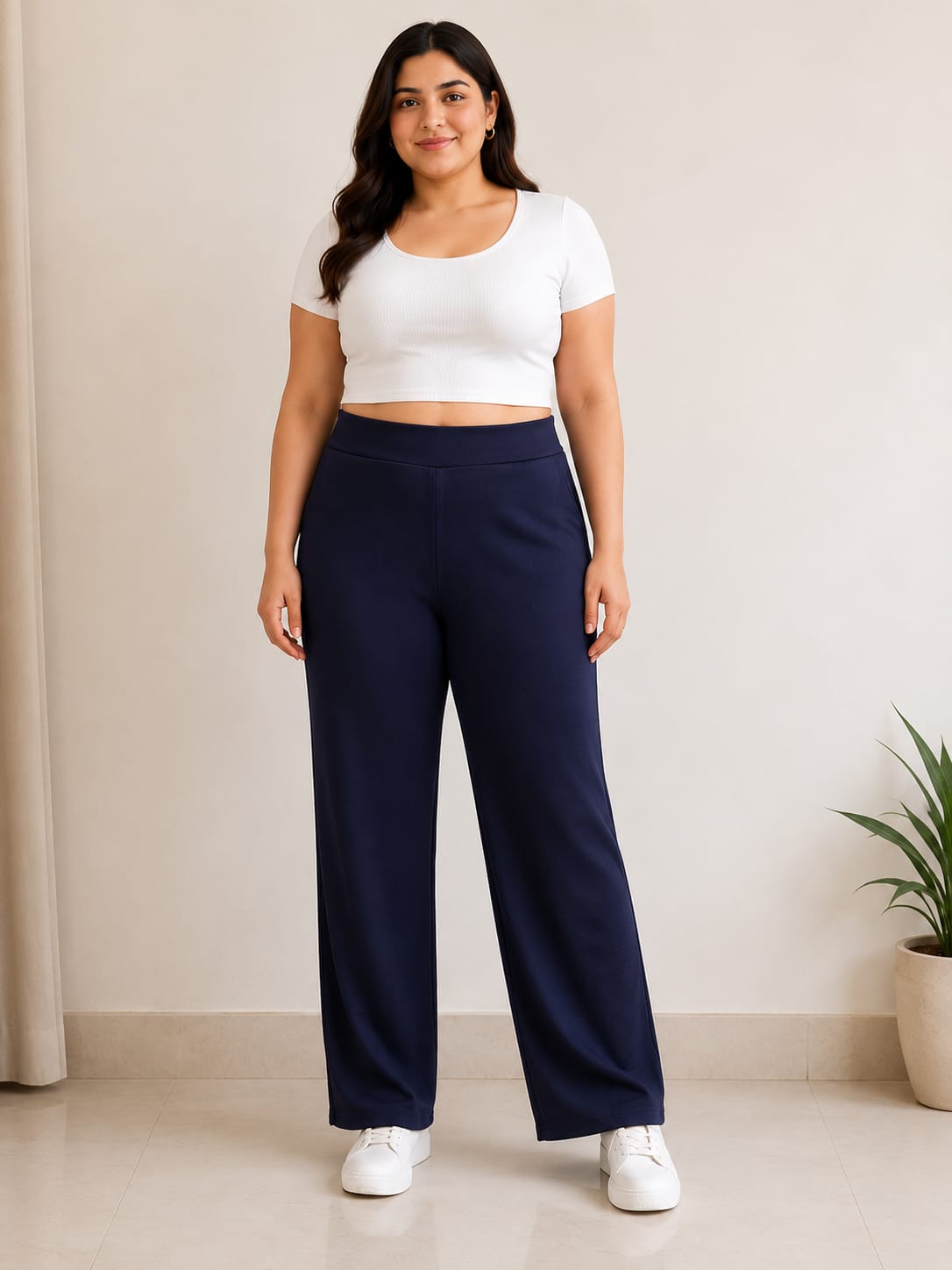 Midnight Flow High Waise Wide-Leg Pant