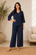 Navy Luxe Lounge Co-Ord Set