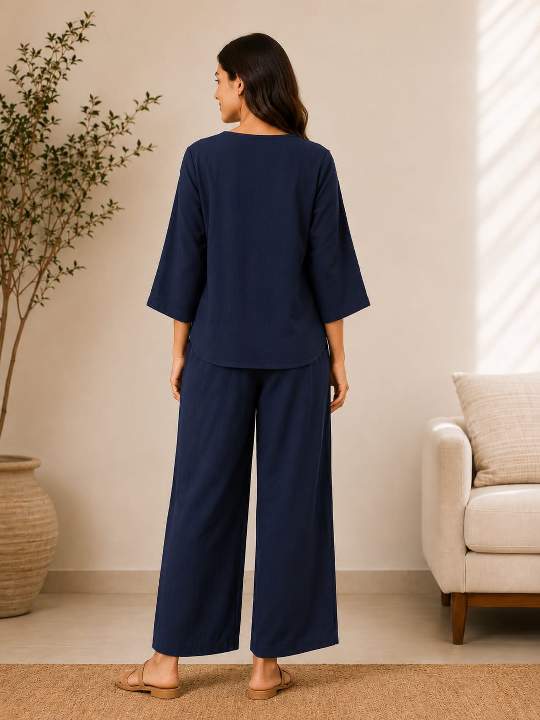 Navy Luxe Lounge Co-Ord Set