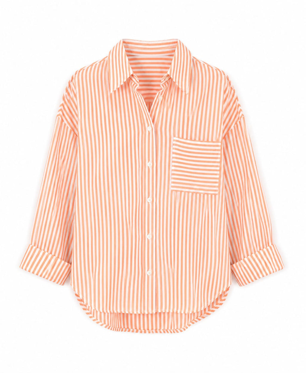 Peach Sorbet Striped Relaxed Fit Shirt