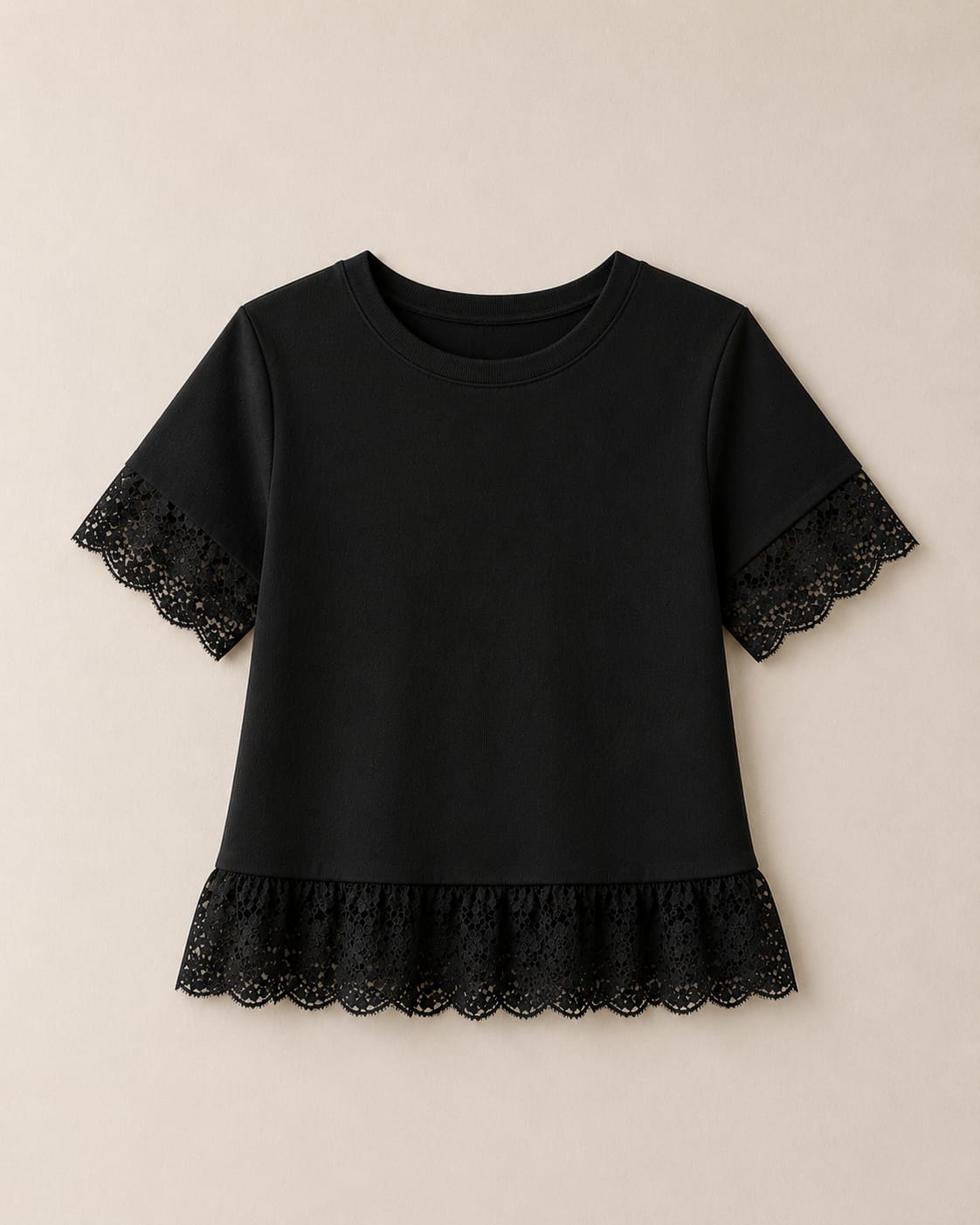 Midnight Lace Bow Back Top