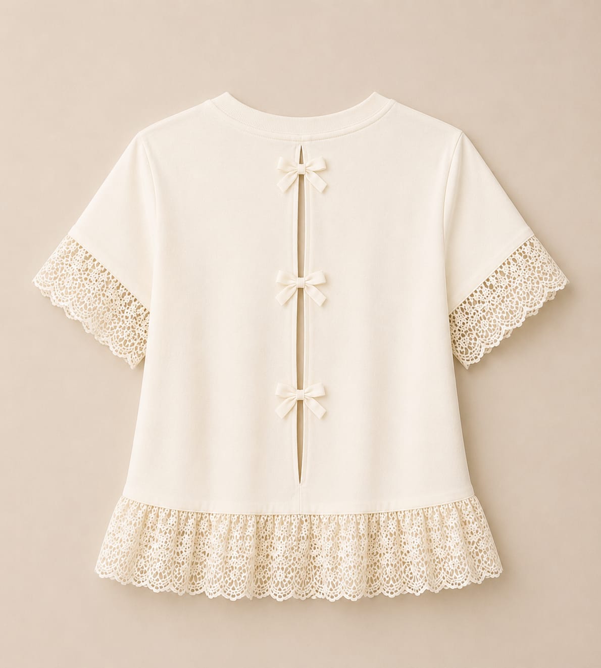 Ivory Lace Grace Peplum Top