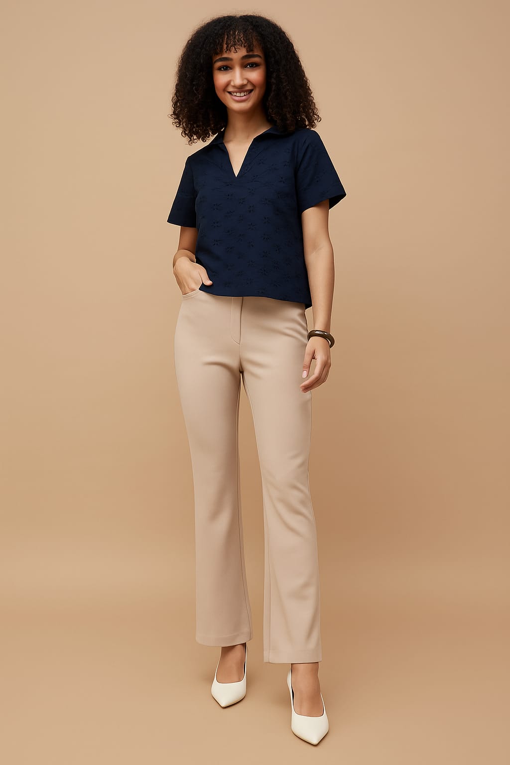 Soft Beige Straight pants