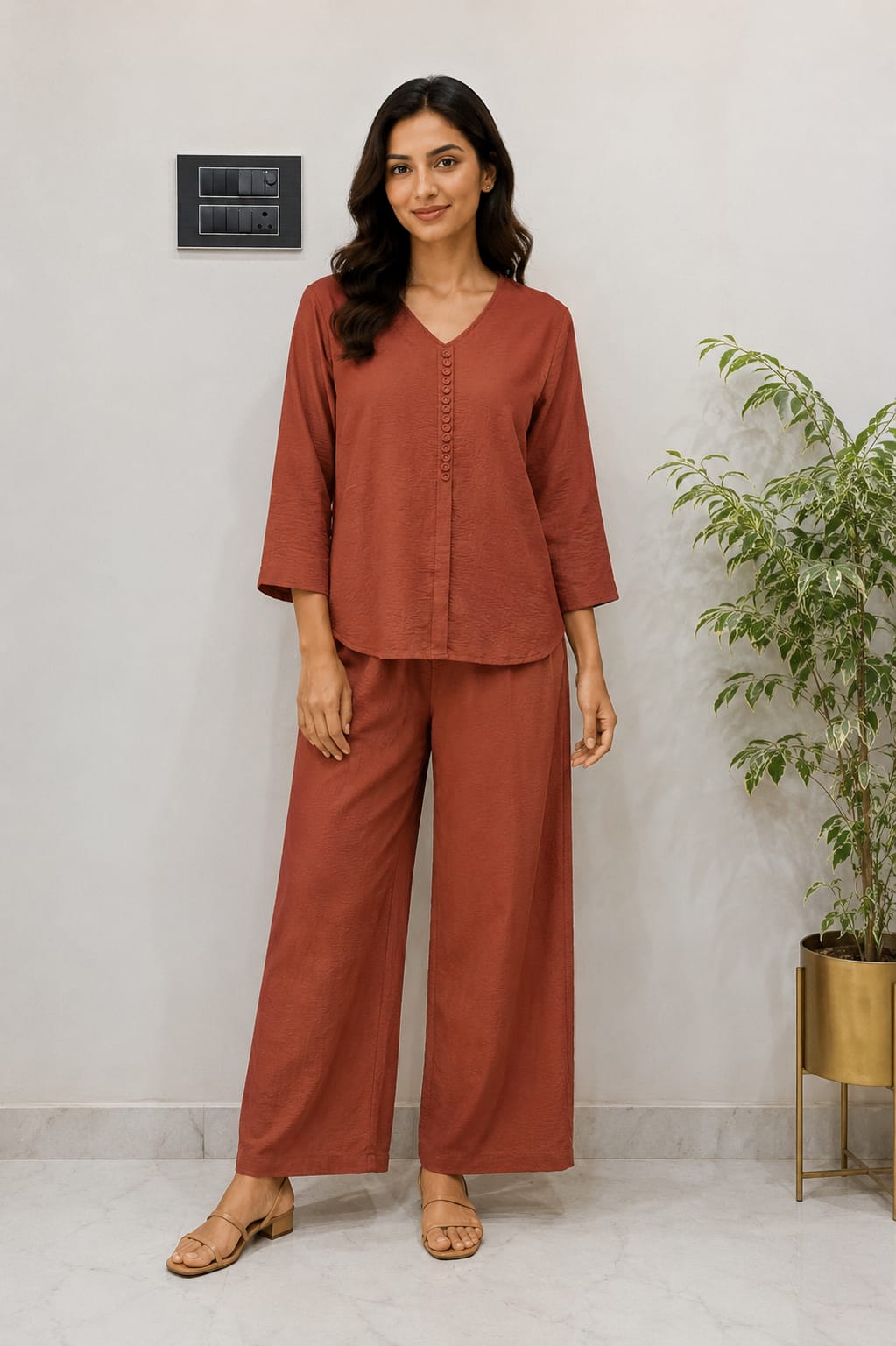 Rust Co-ord Lounge Set