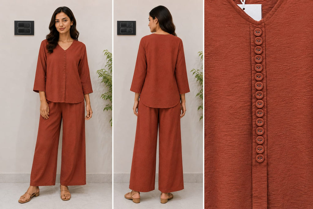 Rust Co-ord Lounge Set