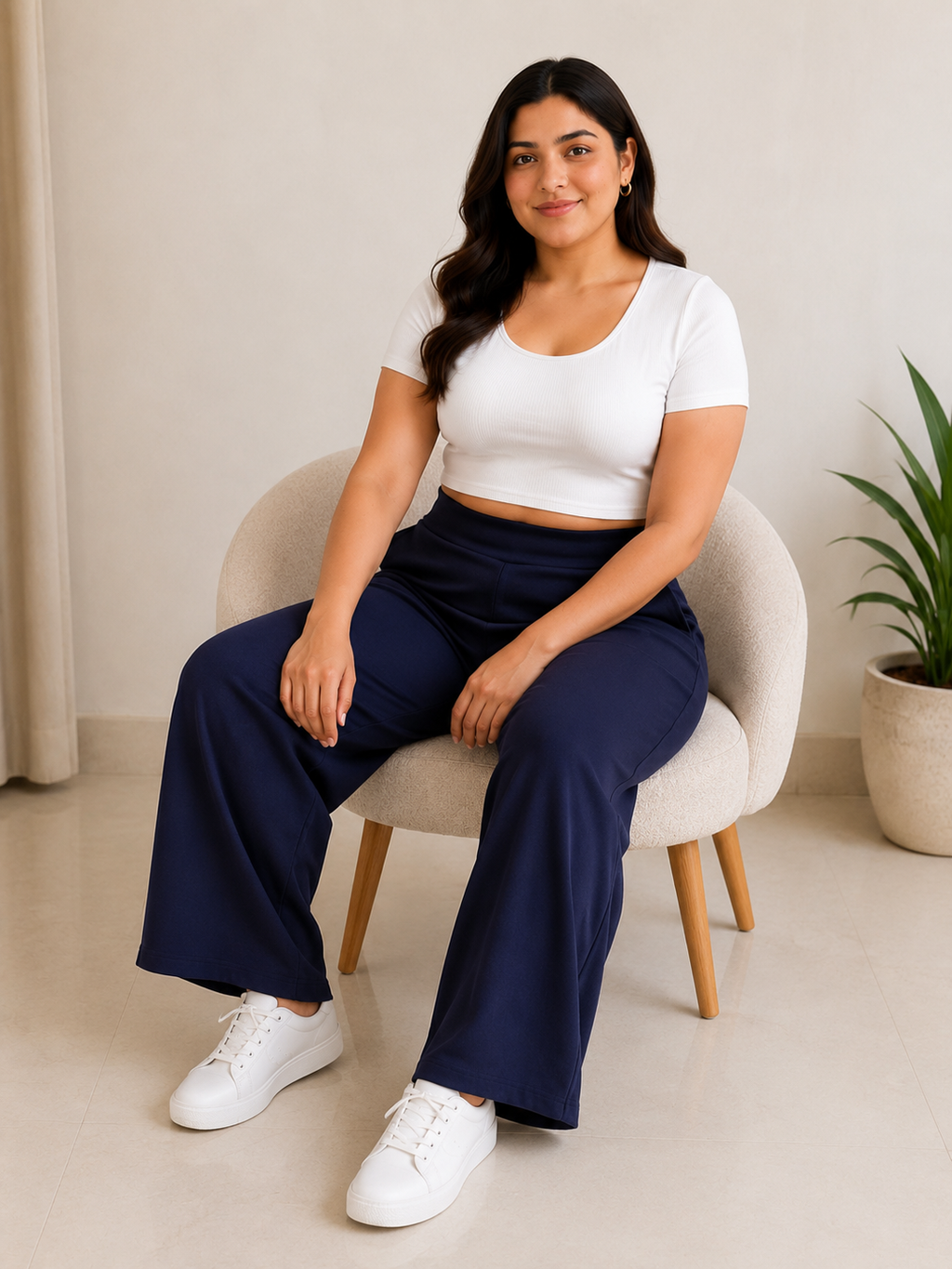 Midnight Flow High Waise Wide-Leg Pant
