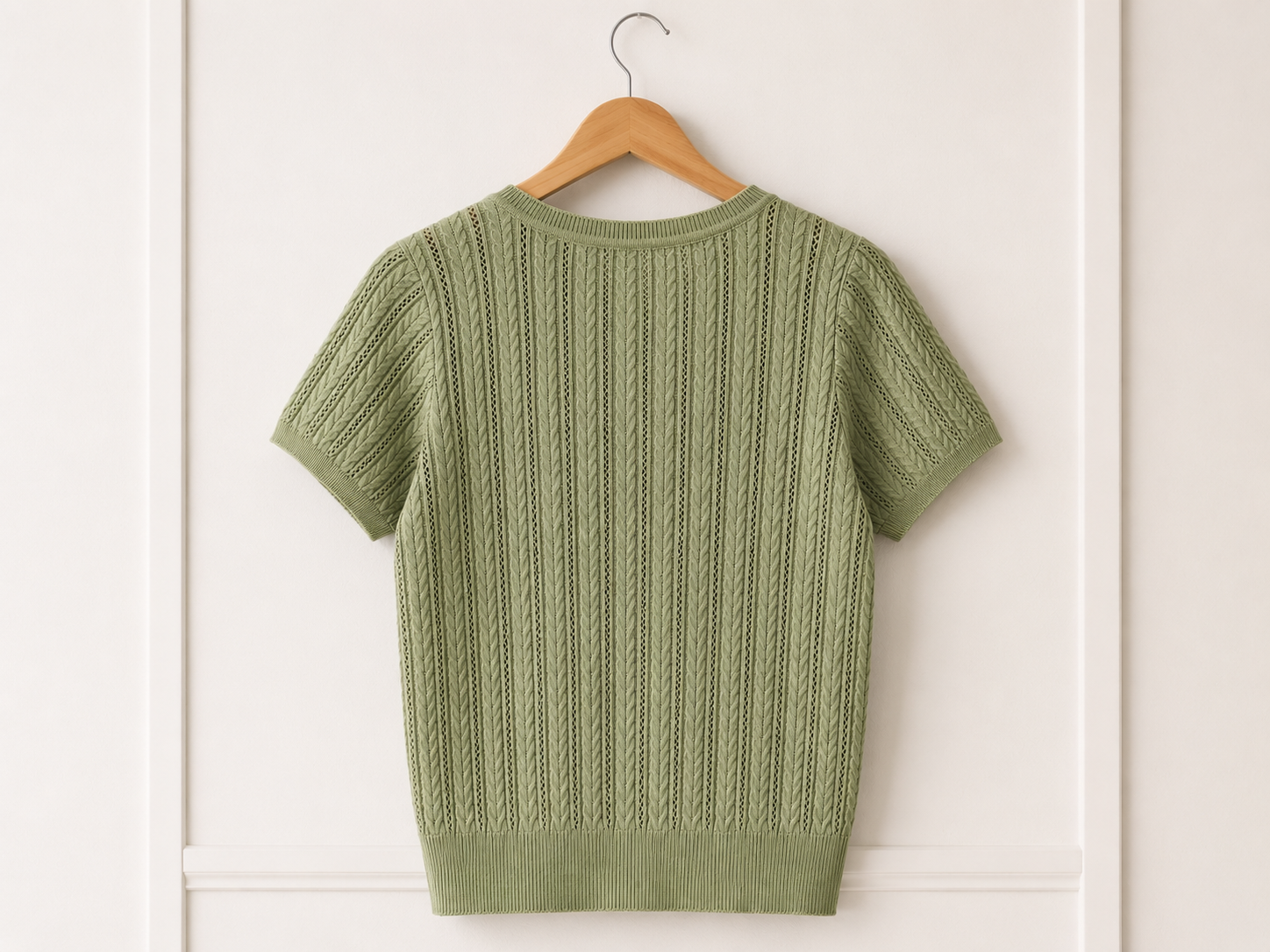 Saga Green Embroidered Knit Top