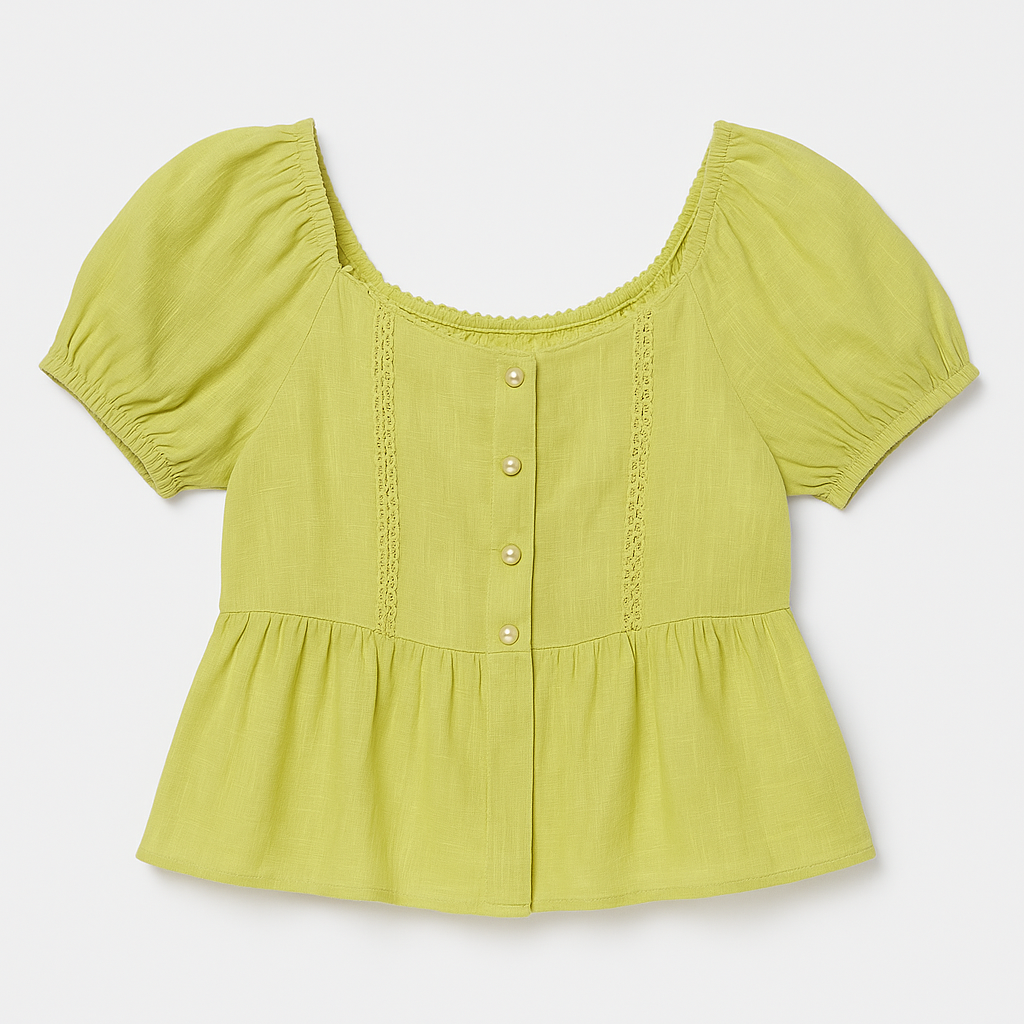 Lime Grace Peplum Top
