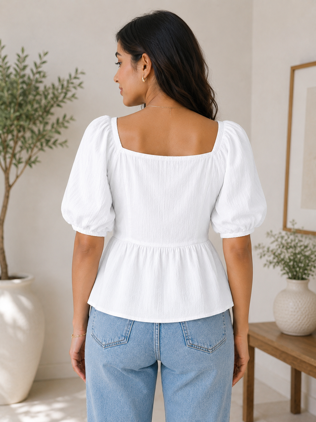 Dewdrop Charm Paplum Top