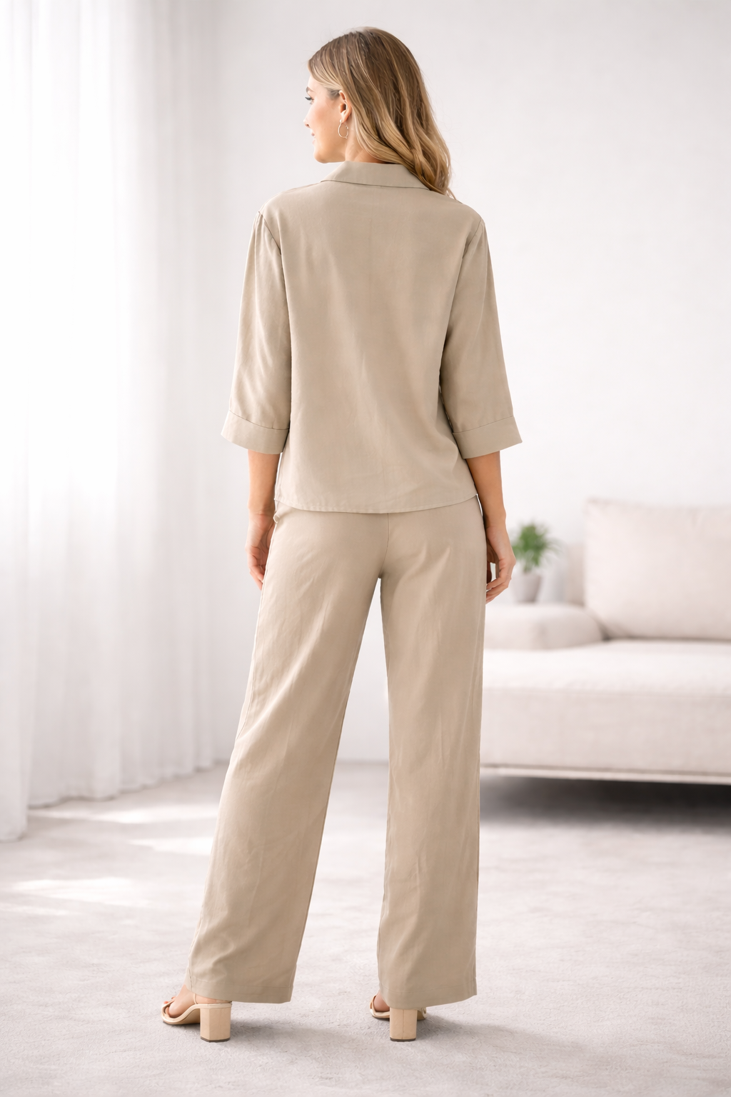 Mocha Bloom Rayon Co-Ord Set