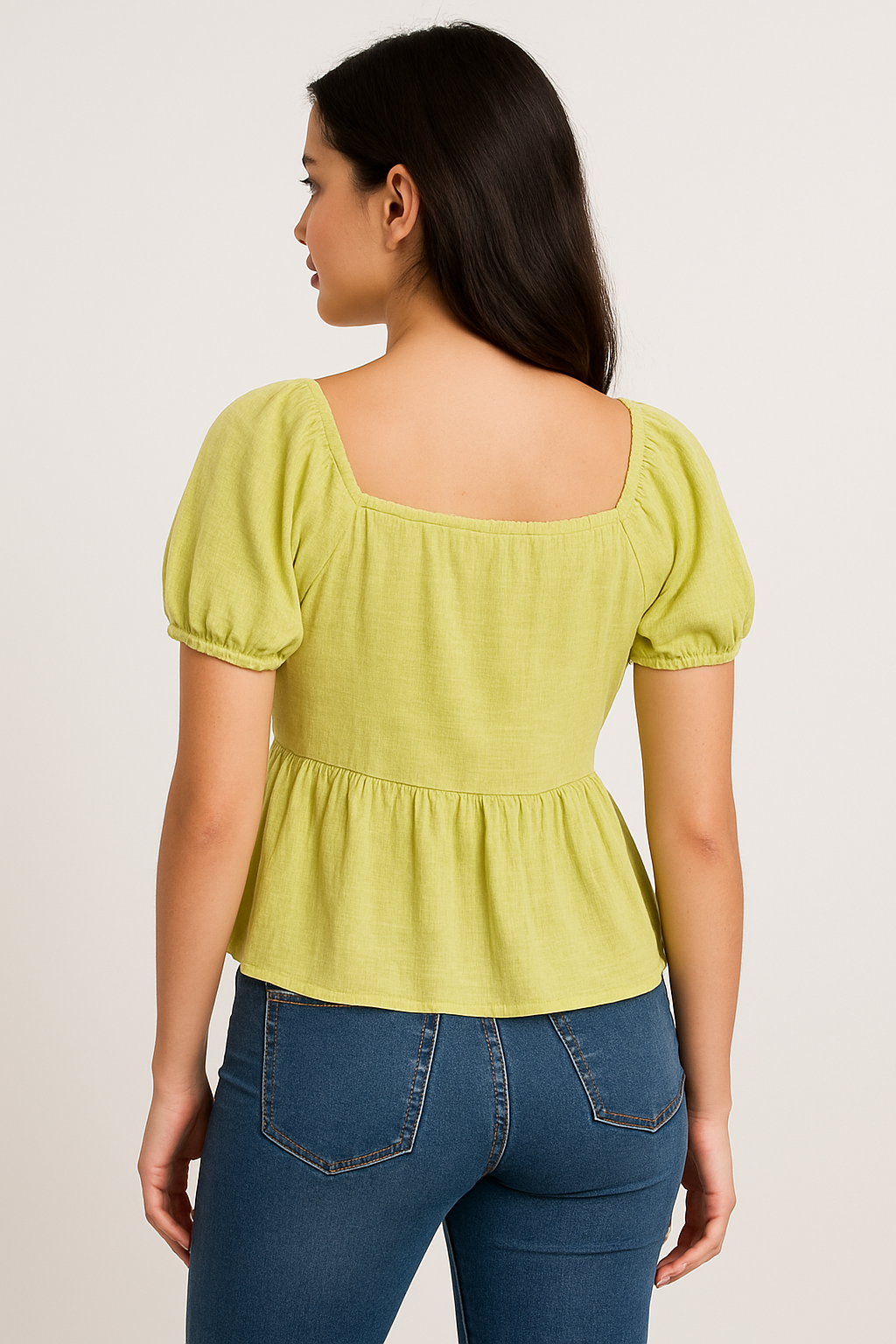 Lime Grace Peplum Top