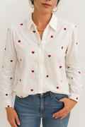 Scarlet Hearts Cotton Shirt