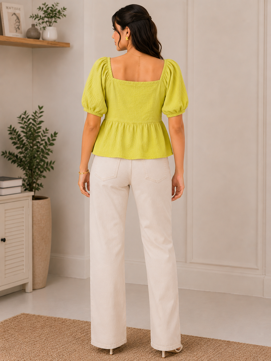 Lime Grace Peplum Top