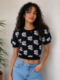 Midnight Bloom Knit Top
