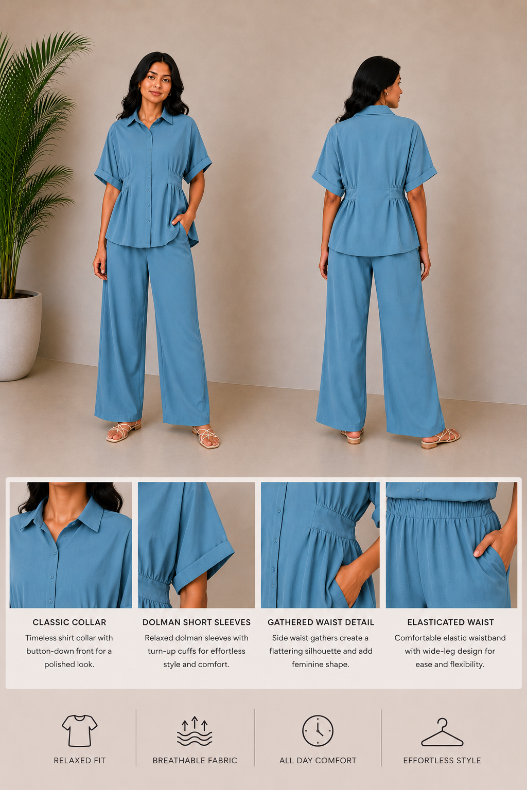 Azure Breeze Co-Ord Set