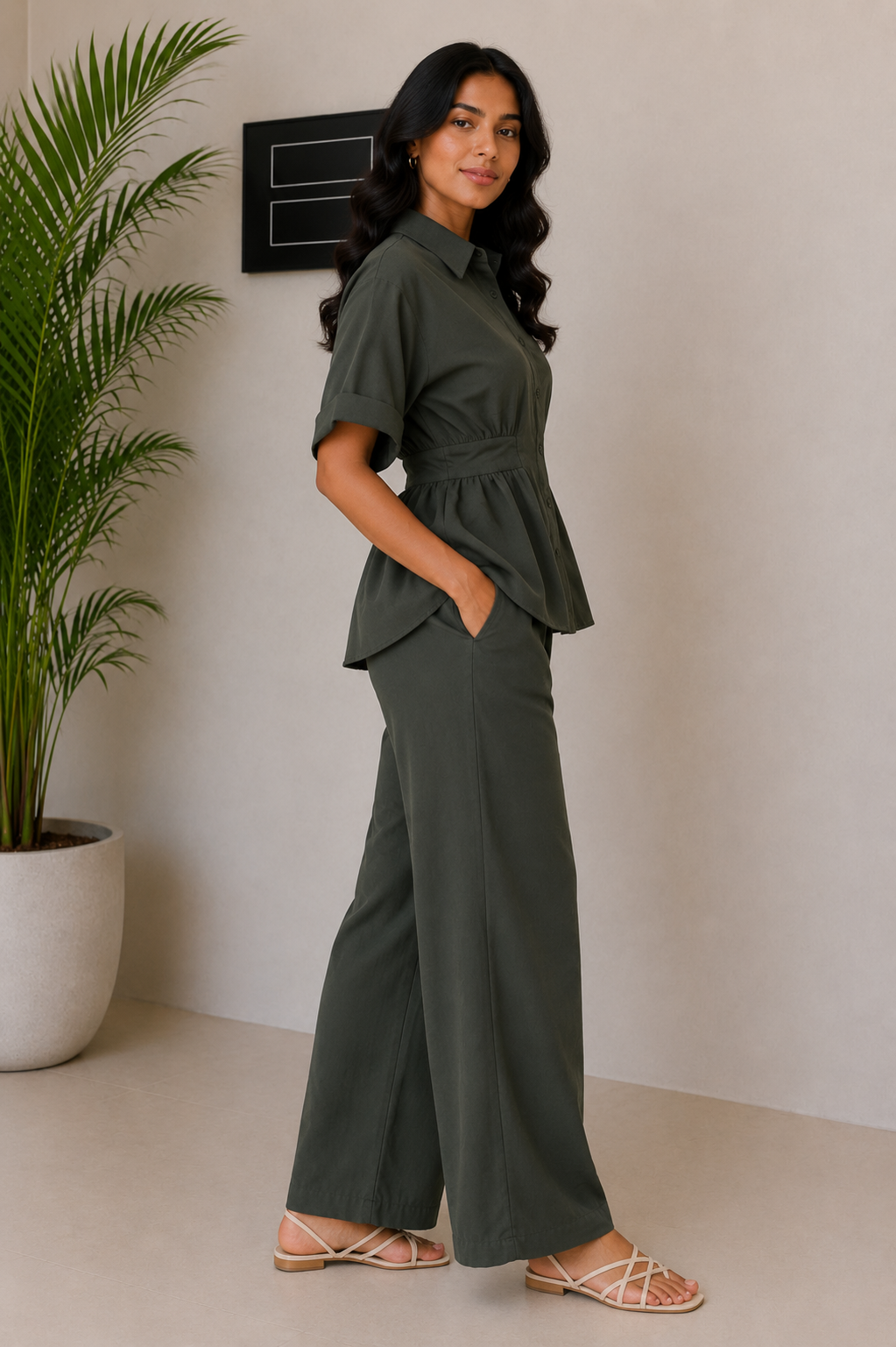 Olive Muse Co-ord Set