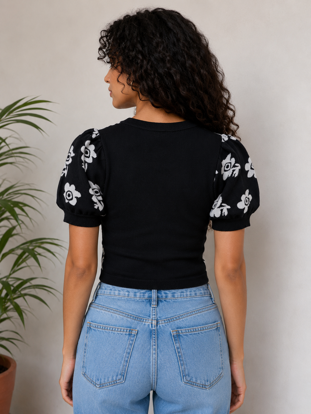 Midnight Bloom Knit Top