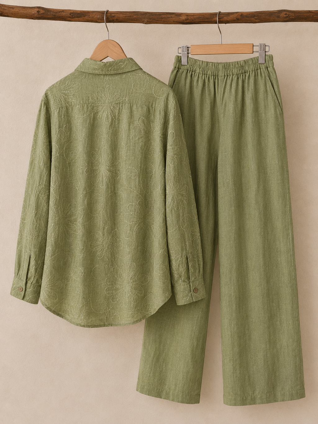 Olive Bloom Co-Ord Set