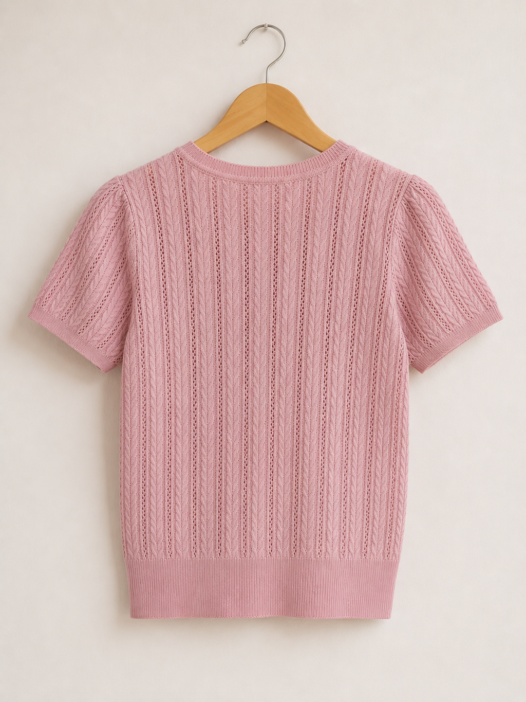 Blush Bow Embroidered Knit Top