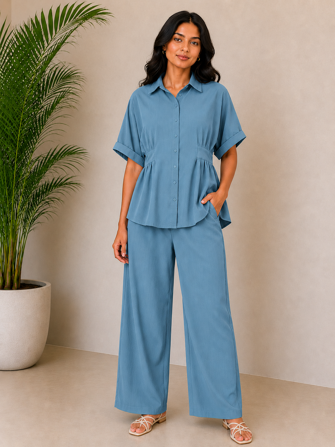 Azure Breeze Co-Ord Set