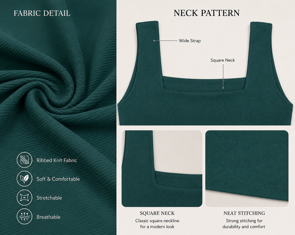 Mint Ribbed Tank Top