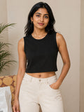 Noir Essential Crop Tank Top