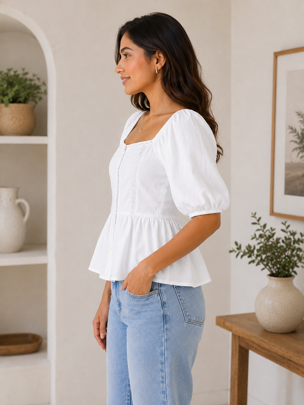 Dewdrop Charm Paplum Top