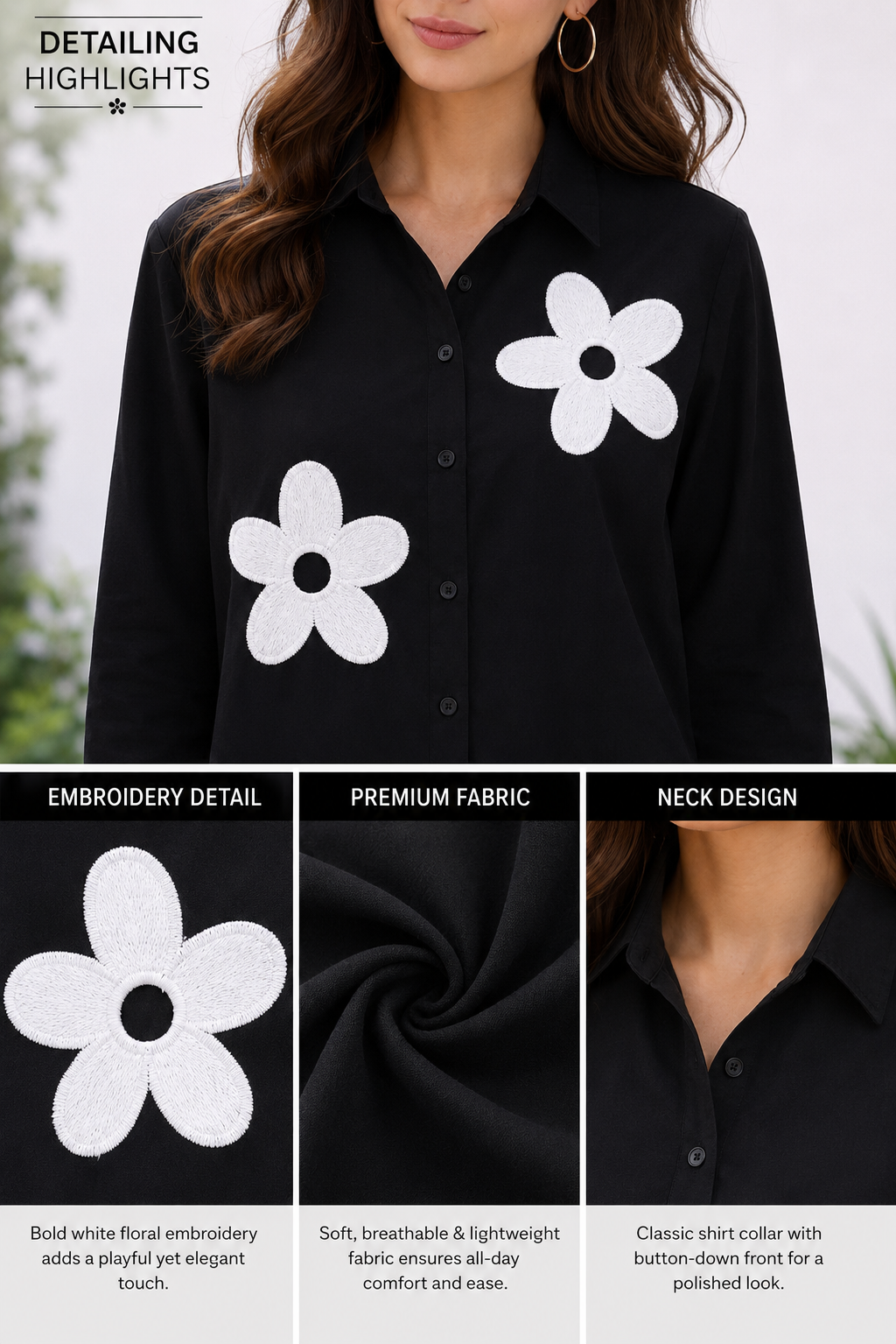 Midnight Bloom Rayon Co-Ord Set